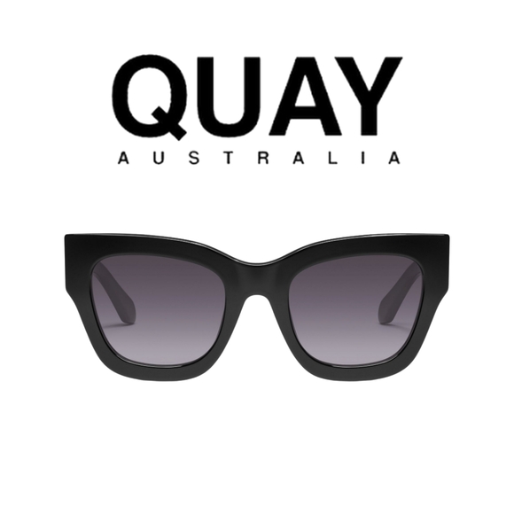 Quay Australia Accessories - QUAY AUSTRALIA- By The Way Sunglasses- Black, Smoke
